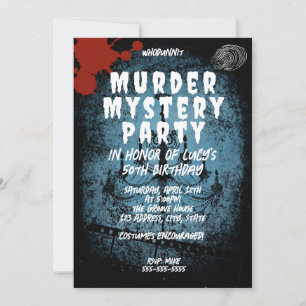 Invitation mystère de meurtre whodunit partie sanglante 40e 5