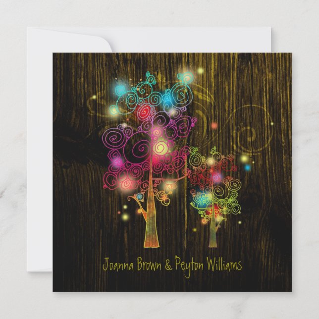 Invitation Mystic Fairytale Trees Mariage (Devant)
