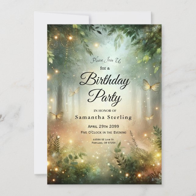 Invitation Mystic Forest Meadow Magic (Devant)