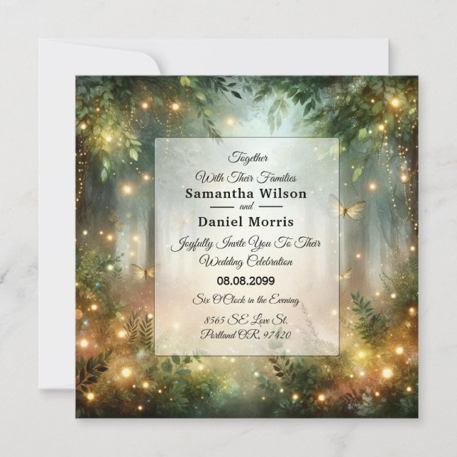 Invitation Mystic Forrest Meadow Magic (Devant)
