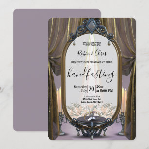 Invitation Mystic Night Gold Drapes Handfases