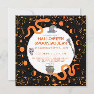 Invitation Mystic Snakes Witch Halloween Spooktacular Party I