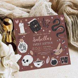 Invitation Mystical Crystal Fortune Teller Sweet Sixteen