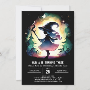 Invitation Mystical Elegant Wizard Anniversaire