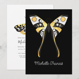 Invitation Mystique céleste des papillons aurifères