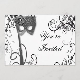 Invitation mystique de BW de mascarade