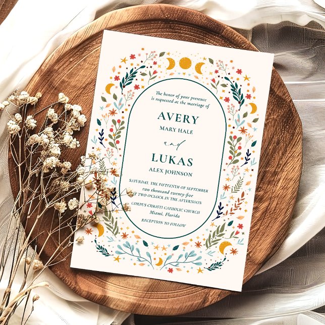 Invitation mystique de mariage vintage (Créateur téléchargé)