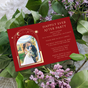 Invitation Mystique Heureux Jamais Après La Réception De Mari