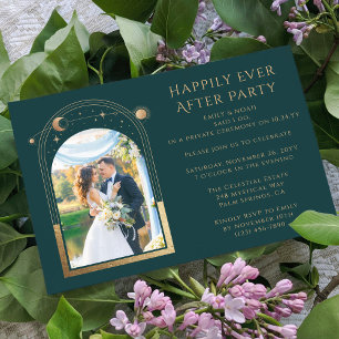Invitation Mystique Heureux Jamais Après La Réception De Mari