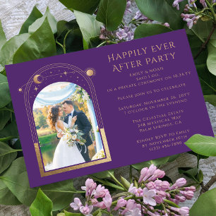 Invitation Mystique Heureux Jamais Après La Réception De Mari