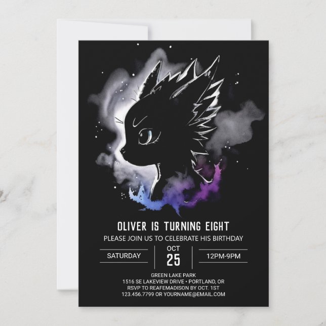 Invitation Mythique Aventure Dragon Anniversaire (Devant)