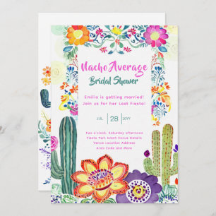 Invitation Nacho Fête des mariées moyenne Dernière Fiesta