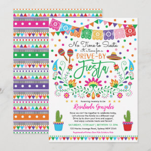 Invitation Nacho Moyenne Fiesta Drive À Travers Baby shower