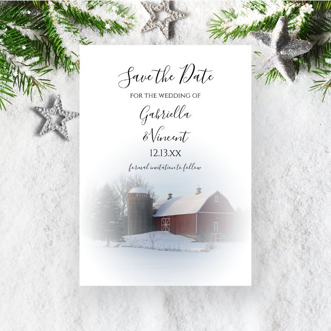Invitation Nacre neigeuse et mariage hivernal Silo Enregistre (Créateur téléchargé)