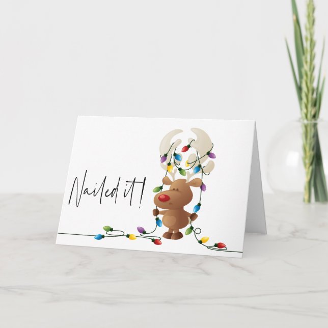 Invitation Nailed it, Moose Tangled Lights (Devant)