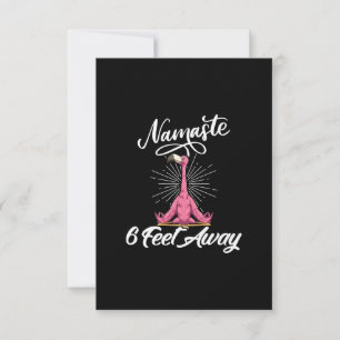Invitation Namaste 6 pieds loin Flamant rose Yoga Enseignants
