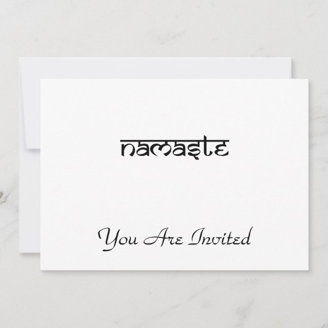 Invitation Namaste Design sur le style sanskrit (Devant)