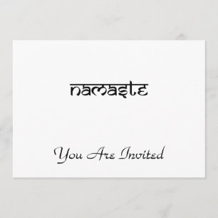 Invitation Namaste Design sur le style sanskrit