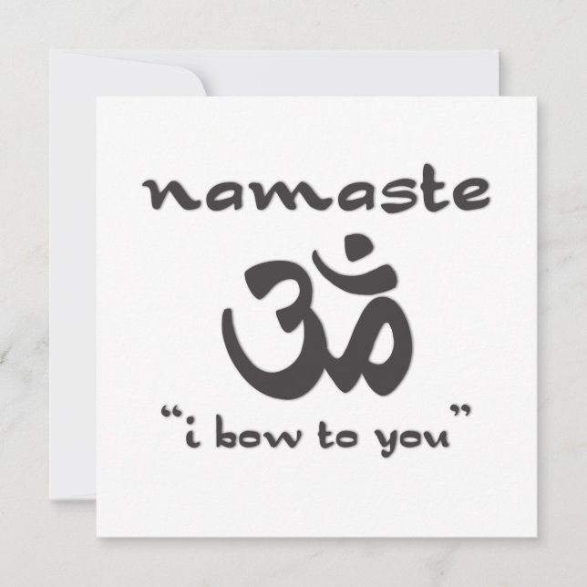 Invitation Namaste - je cintre à vous (dans le noir) (Devant)