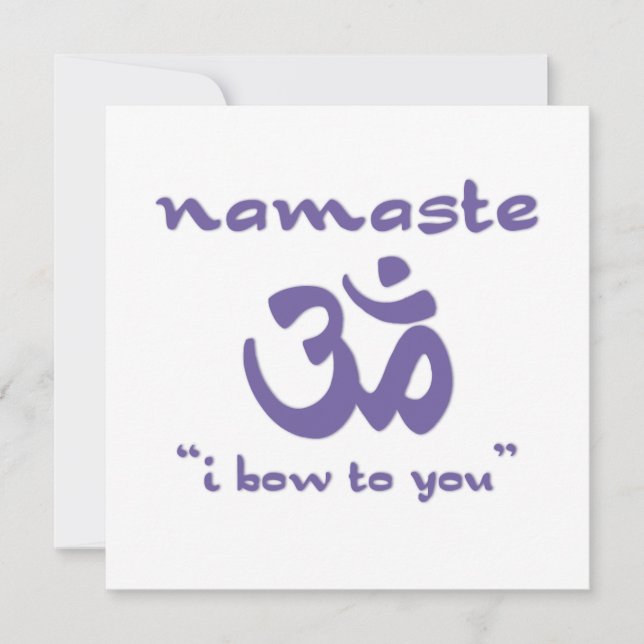 Invitation Namaste - je cintre à vous (dans le pourpre) (Devant)