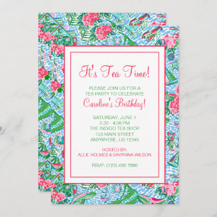 Invitation Nantucket Preppy Palm Beach Motif