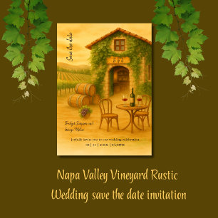 Invitation Napa Valley Vineyard Golden Sunset Enregistrer la
