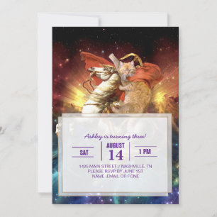 Invitation Napoléon Cat dans l'espace