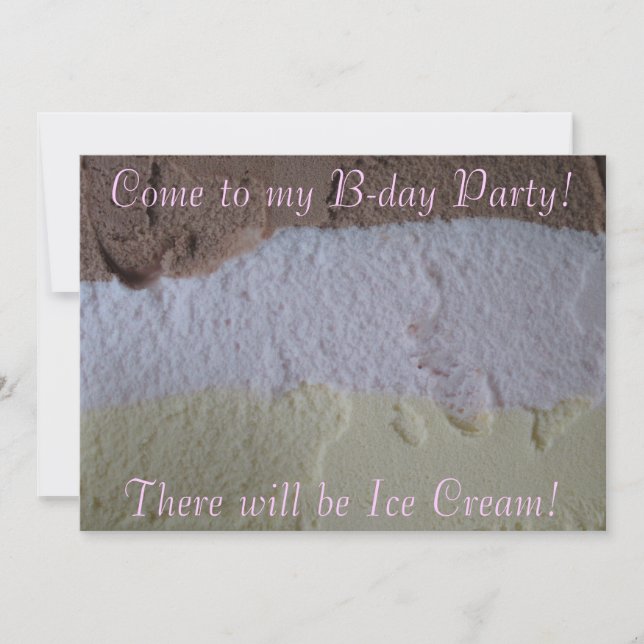 Invitation Napolitain "Will be Ice Cream" Anniversaire Invita (Devant)