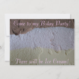 Invitation Napolitain "Will be Ice Cream" Anniversaire Invita