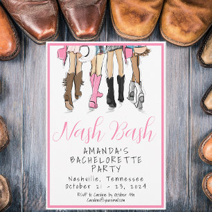 Invitation Nash Bash Bachelorette Fashion Week-end