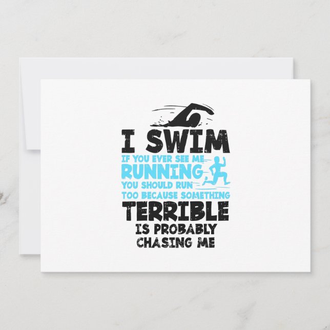 Invitation Natation - Je nage (Devant)
