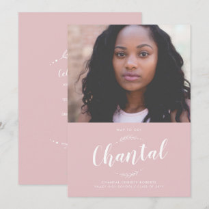 Invitation Nature Dusty Rose Graduation