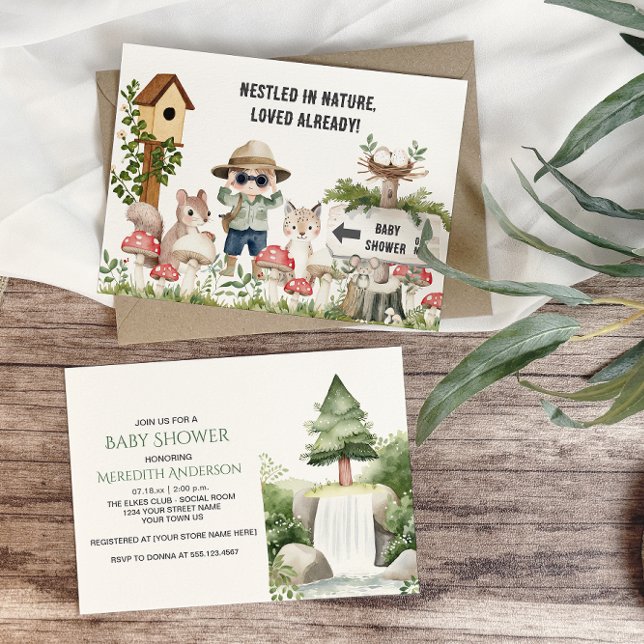Invitation Nature Loving Baby Animaux Baby shower (Créateur téléchargé)