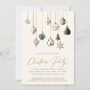 Invitation Nature minimaliste Simple fête de Noël rustique