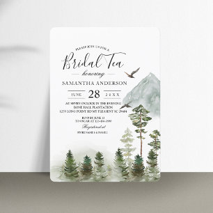 Invitation Nature moderne Forêt verte   Aquarelles