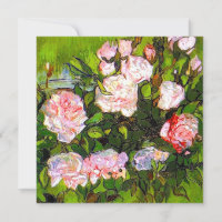 Nature morte de Van Gogh avec des roses roses
