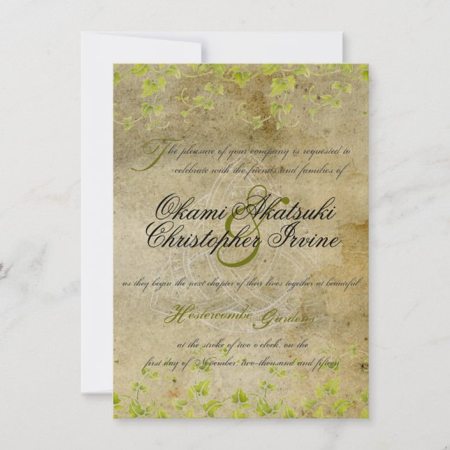 Invitation naturelle antique (Devant)