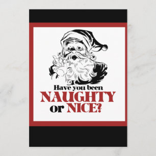 Invitation Naughty ou Nice Père Noël