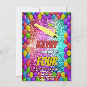 Invitation Naughty Squirrel Fun Anniversaire Cheeky invitatio