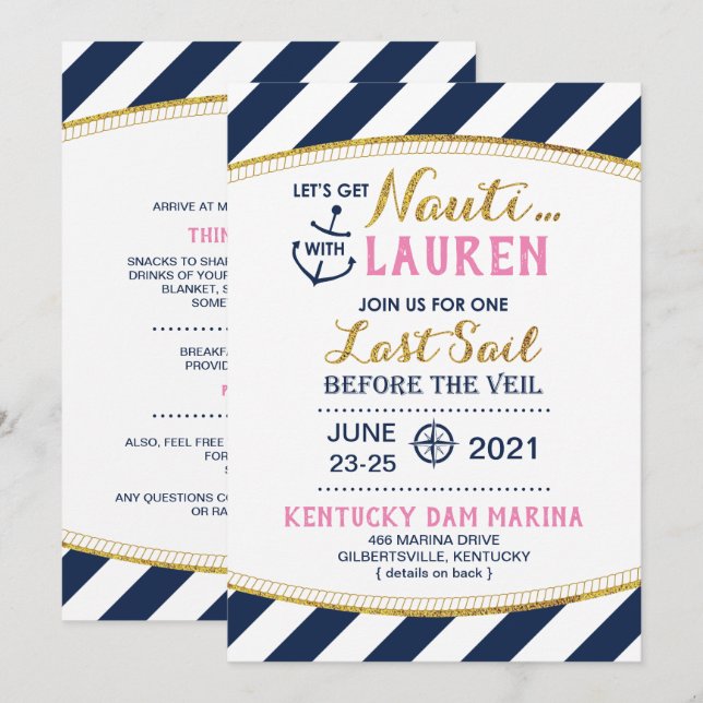 Invitation Nauti Bridal Show (Devant / Derrière)