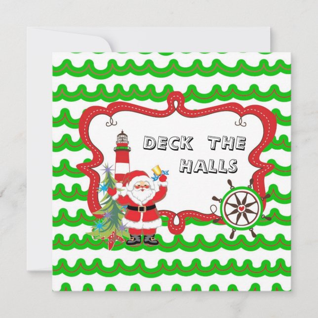 Invitation Nautical Christmas Party (Devant)