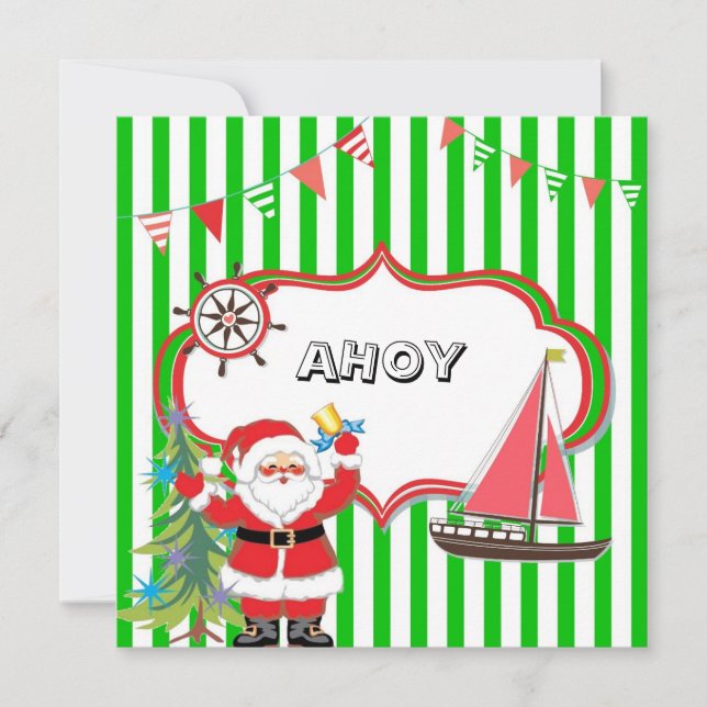Invitation Nautical Christmas Party (Devant)