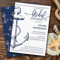 Nautical Navy Anchor Bridal Shower White