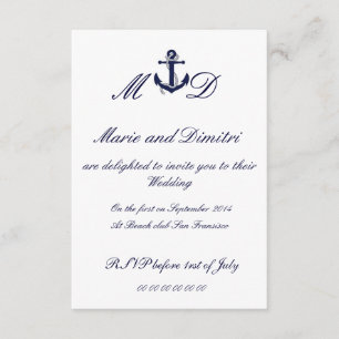 Invitation nautical wedding