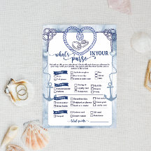 Nautical What in Your Purse Game Bridal Shower