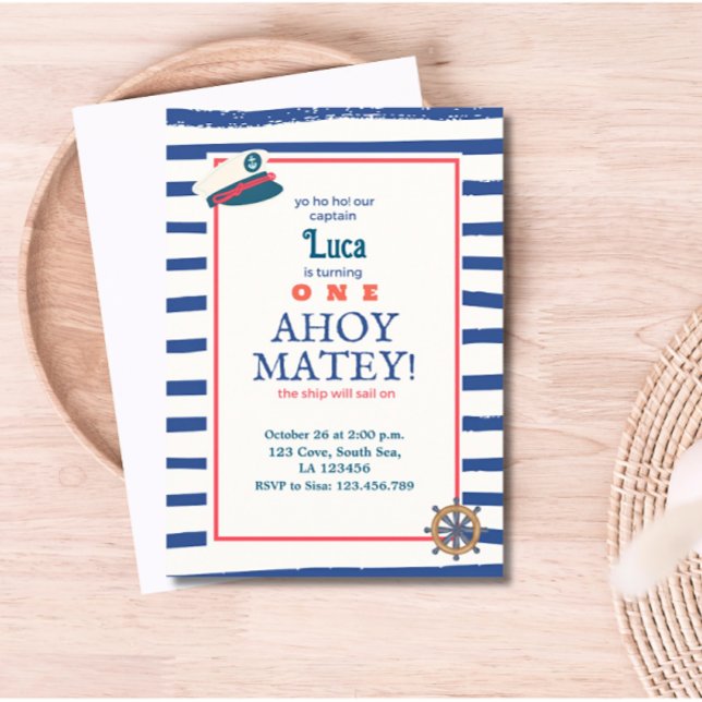 Invitation Nautique (Nautical Birthday Invitation)