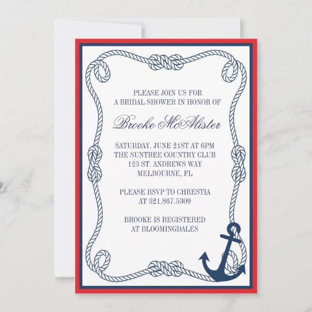 Invitation nautique (Devant)