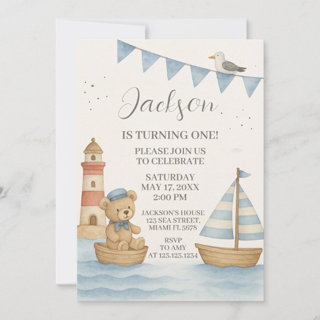 Invitation Nautique (Devant)