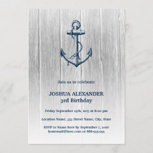 Invitation nautique d'anniversaire