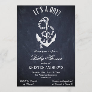 Invitation nautique de baby shower